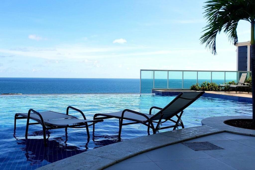 Vista Mar Nascente, Dois Quartos, Novo, No Melhor Do Rio Vermelho, Condominio Club, 1103 살바도르 외부 사진